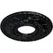Ekena Millwork Hurley Ceiling Medallion (Fits Canopies up to 7 1/4"), 22 1/8"OD x 7 1/4"ID x 1 3/4"P, Jet Black CM26HUBLF - alternate 2